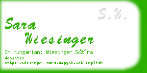 sara wiesinger business card